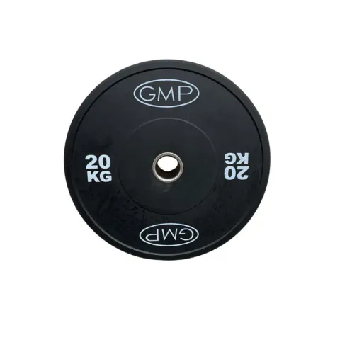 Disco Olimpico Bumper NEGRO x 20kg -Importado
