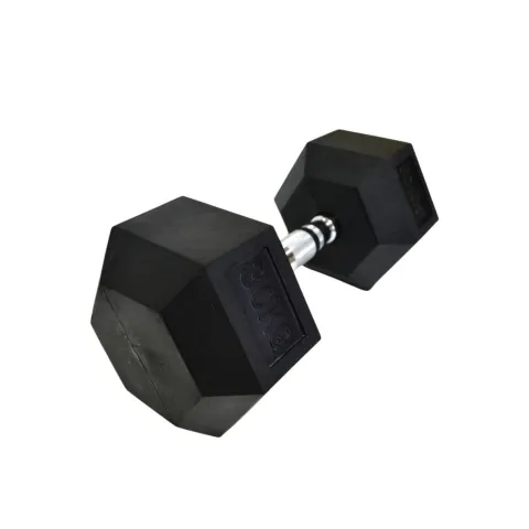 Mancuerna hexagonal engomada 30kg