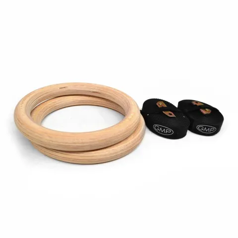 Anillas de suspension de aro de Madera con regulación metálica