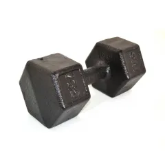 Mancuerna fundicion hexagonal negra 17,5kg