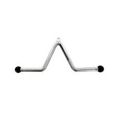 Barra en ''V''para polea cromada maciza Triceps Biceps