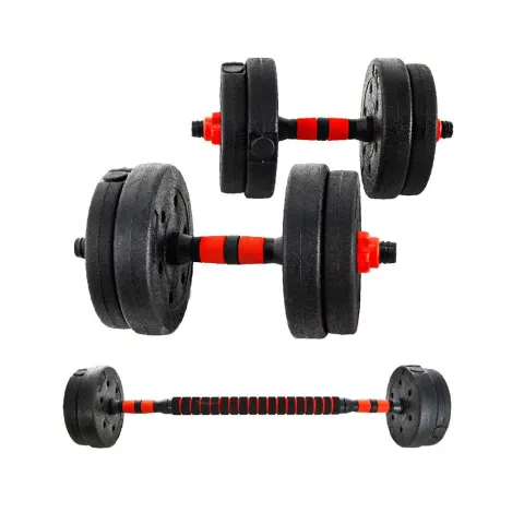 Set ajustable mancuernas + barra de 15 kg