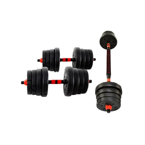 Set ajustable mancuernas + barra de 30 kg