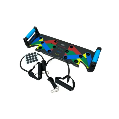 Rack power push up - Board fitness -con bandas elasticas
