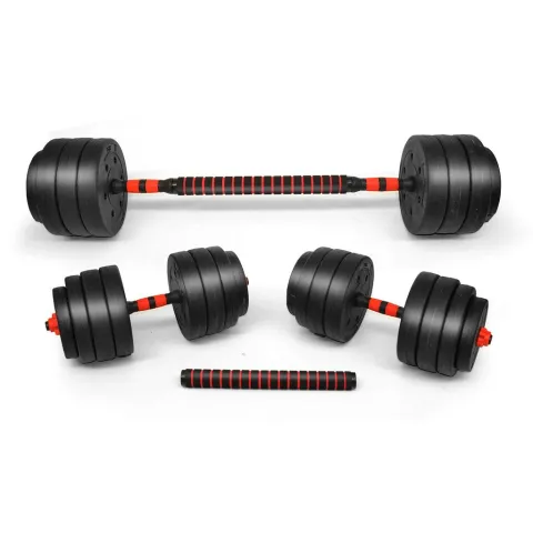 Set ajustable mancuernas + barra de 40 kg