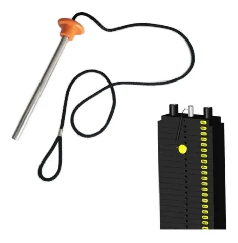 Pasador clavija - registro -traba lingotes c/cable - 16 cm