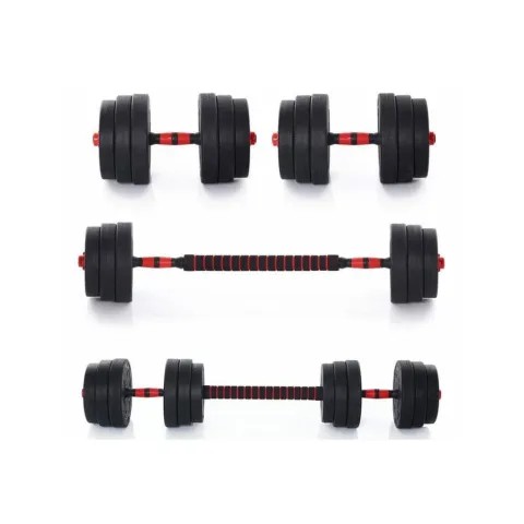 Set ajustable mancuernas + barra de 25 kg