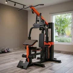 Multigimnasio con 75 kg de pesas con banco scott - Multigym