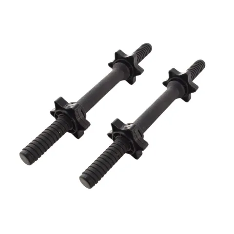 PAR Mancuerna hierro hueco 36 cm recubierto en PVC con rosca -24 mm - max carga 40 kg