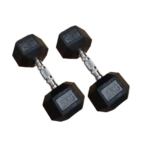 PAR Mancuerna hexagonal engomada 5kg
