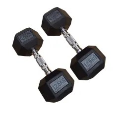 PAR Mancuerna hexagonal engomada 12,5kg