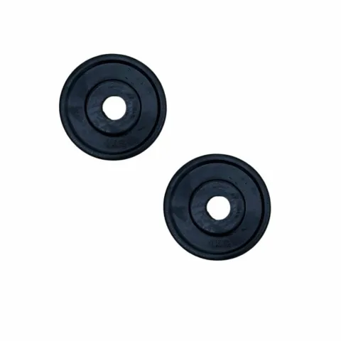 Discos Fundición Engomados 1 kg P/ Barra 30mm Pesas Gym -PAR