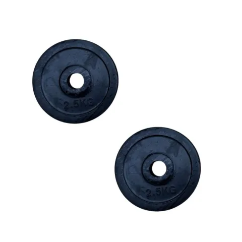 Discos Fundición Engomados 2,5 kg P/ Barra 30mm Pesas Gym -PAR