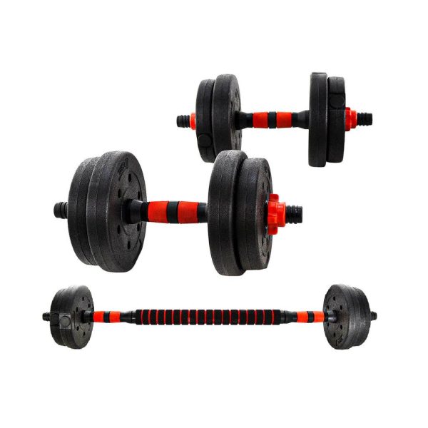 Set ajustable mancuernas + barra de 10 kg - GMP