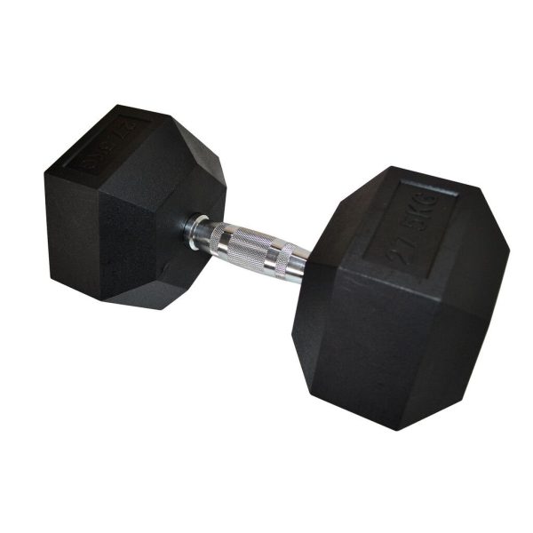 Mancuerna hexagonal engomada 27,5kg
