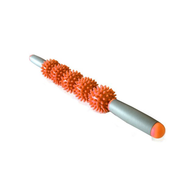 Barra stick masajeadora con  5 esferas con pinches 52 cm de largo