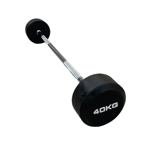 Barra recta con peso fijo engomado 40 kg