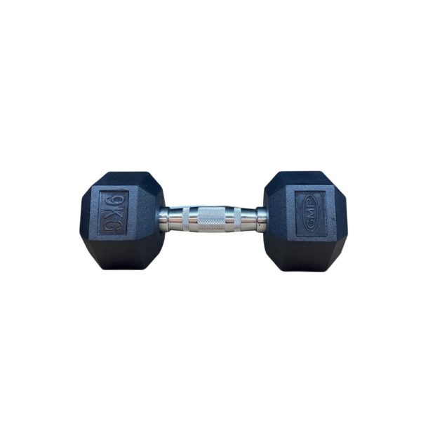 Mancuerna hexagonal engomada 9kg