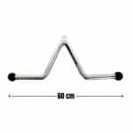 Barra en ''V''para polea cromada maciza Triceps Biceps - Imagen 3