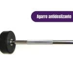 Barra recta con peso fijo engomado 10 kg - Imagen 3