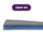 Colchoneta espuma polietileno 100 x 50 x 1cm - bicolor gris/azul - Imagen 3