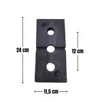 Lingote fundicion para maquinas gimnasio de 5kg 2 orificios - Imagen 3