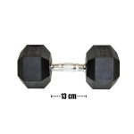Mancuerna hexagonal engomada 20kg - Imagen 4