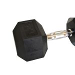 Mancuerna hexagonal engomada 20kg - Imagen 2