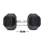 Mancuerna hexagonal engomada 30kg - Imagen 4