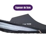 Colchoneta alta resistencia c/cierre- 200 x 100 x 5cm doble bagun -NEGRA - Imagen 4
