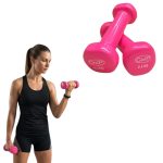 PAR Mancuerna recubierta en goma vinilica 0,5kg -ROSA