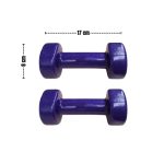 PAR Mancuerna recubierta en goma vinilica 3kg -VIOLETA - Imagen 4