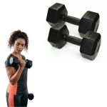 PAR Mancuerna PVC hexagonal 3kg -NEGRA