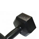 PAR Mancuerna PVC hexagonal 3kg -NEGRA - Imagen 2