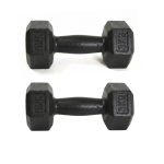 PAR Mancuerna PVC hexagonal 3kg -NEGRA - Imagen 4
