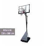 Jirafa con Tablero y aro de basquet de altura ajustable profesional - Imagen 6