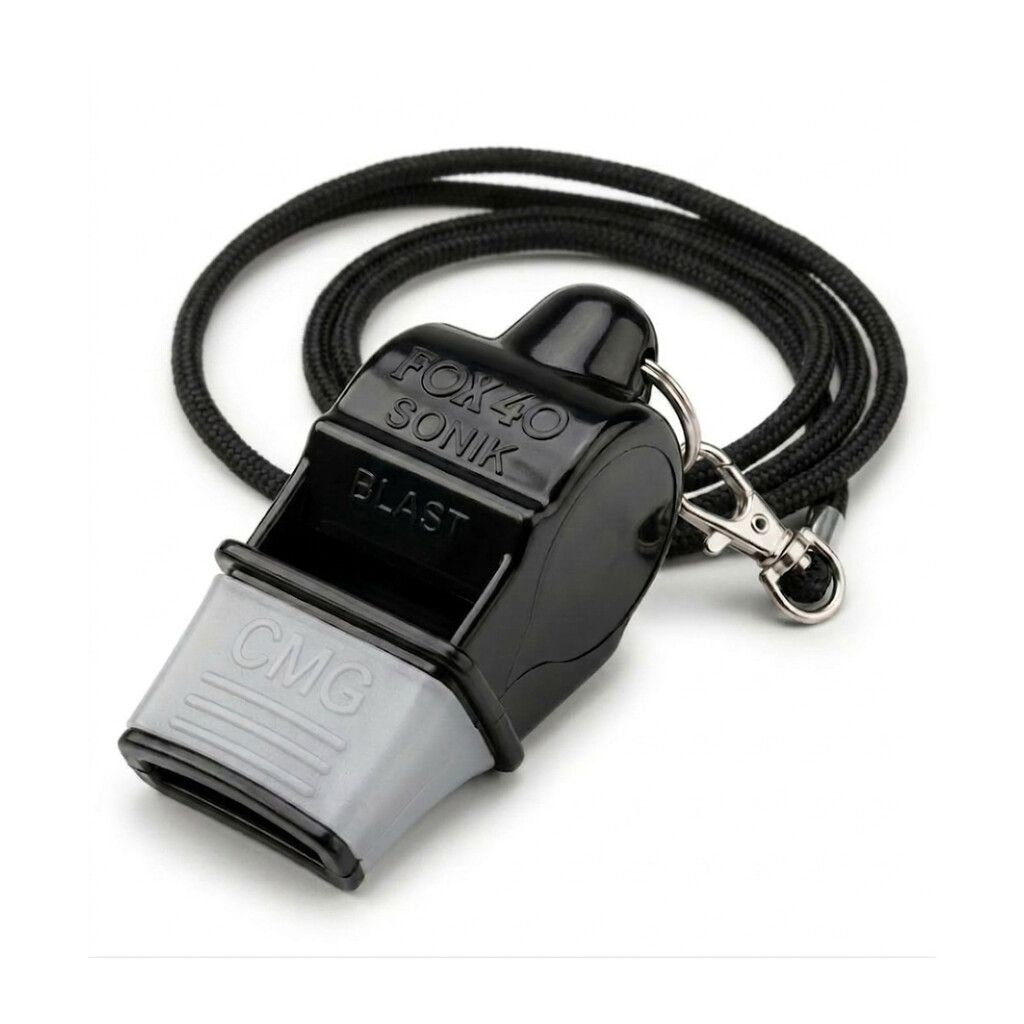 Silbato Fox40 Sonik Blast Cmg Negro Con Cuerda 120dB Deporte Seguridad Silbato Fox40 Sonik Blast Cmg Negro Con Cuerda 120dB Deporte Seguridad - Imagen 1