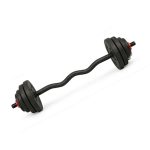 Set ajustable Barra recta + barra ez + Mancuernas  20kg - Imagen 3