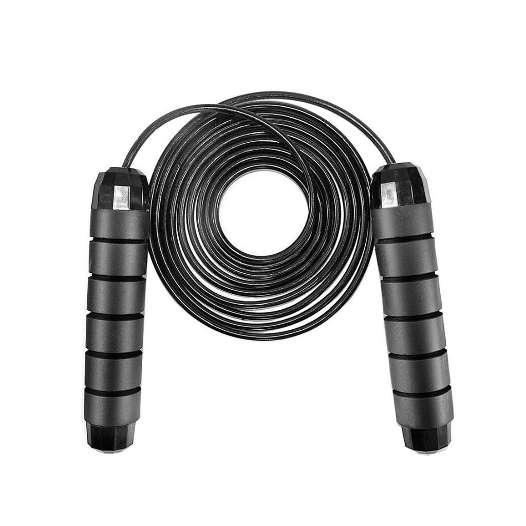 Soga para saltar cable de acero recubierto con rodamientos a bolas y puños de goma Soga para saltar cable de acero recubierto con rodamientos a bolas y puños de goma - Imagen 1