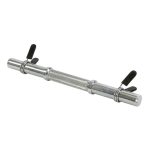 Mancuerna barra maciza cromada con topes 35cm