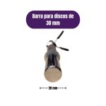 Mancuerna barra maciza cromada con topes 35cm - Imagen 4