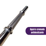 Mancuerna barra maciza cromada con topes 35cm - Imagen 5