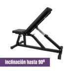 Banco multiangular para gimnasios con inclinación regulable respaldo y asiento - Imagen 6