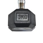 Mancuerna hexagonal engomada 3kg - Imagen 4