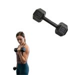 Mancuerna fundicion hexagonal negra 7kg