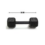 Mancuerna fundicion hexagonal negra 7kg - Imagen 3