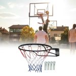 Aro De Basquet Reforzado Acero Con Red Medida Profesional - Imagen 2