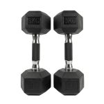 PAR de Mancuernas hexagonales engomadas 3kg con agarre engomado - Imagen 3