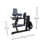 Sillon de cuadriceps e isquiotibiales a discos profesional -modelo 1 - Imagen 4